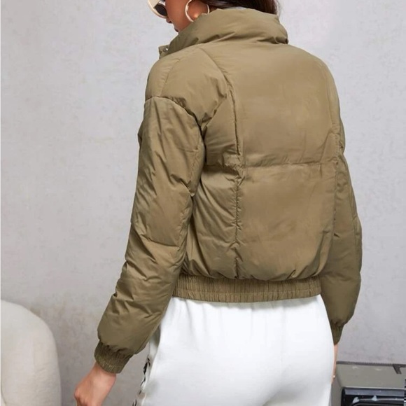 Green thick puffer jacket - Picture 2 of 5